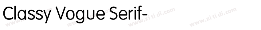 Classy Vogue Serif字体转换